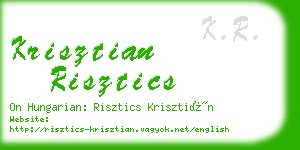 krisztian risztics business card